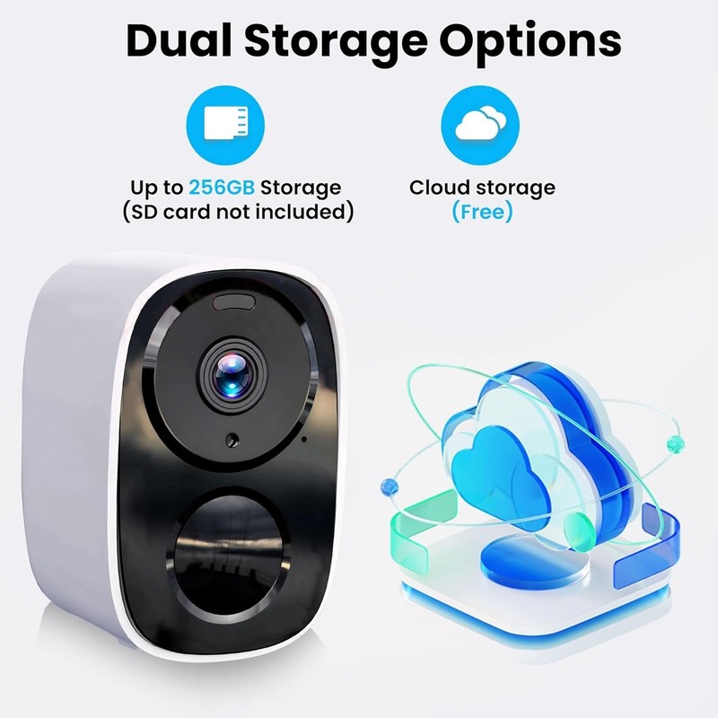2026 Upgraded 2K Security Cameras Wireless Outdoor, Free Cloud Storage, gallery