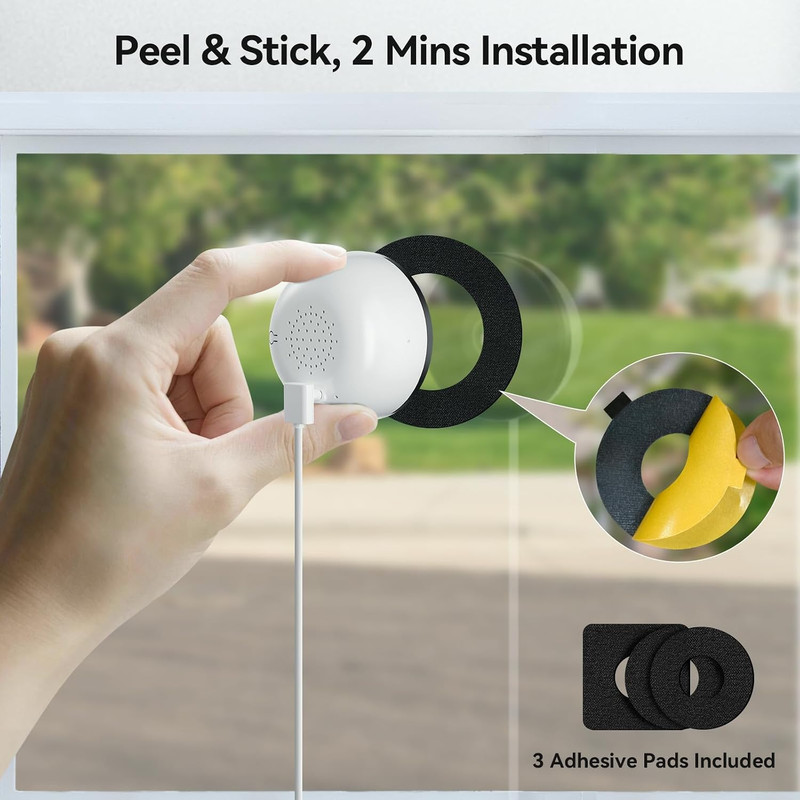 WESECUU 2K Window Camera,5G& 2.4Ghz WiFi No Drill Window Cameras for Home Securi gallery