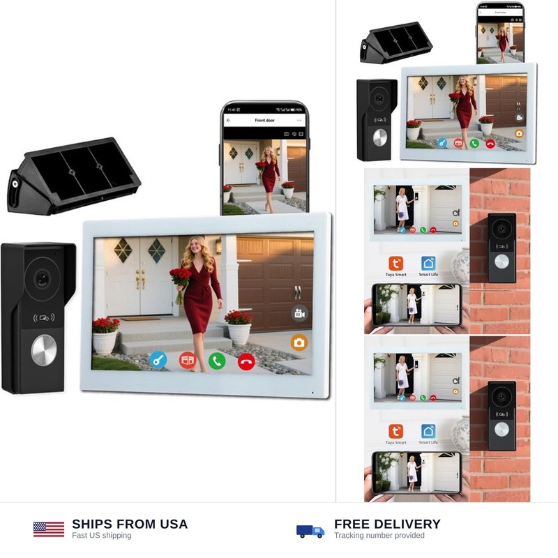 Smart Video doorbell intercom System videophone for Home with 10.1 inch Big T…