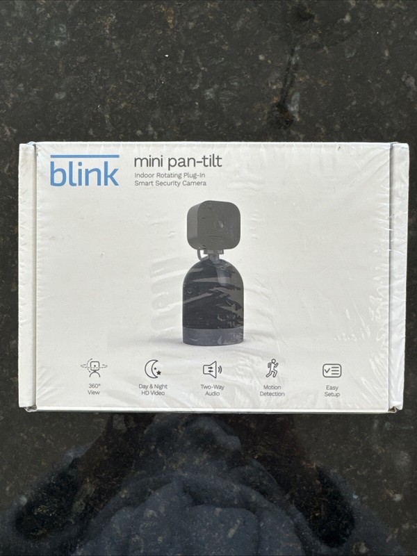 Blink Mini Pan-Tilt Rotating HD Indoor Wired Smart Security Camera 2-Way Audio