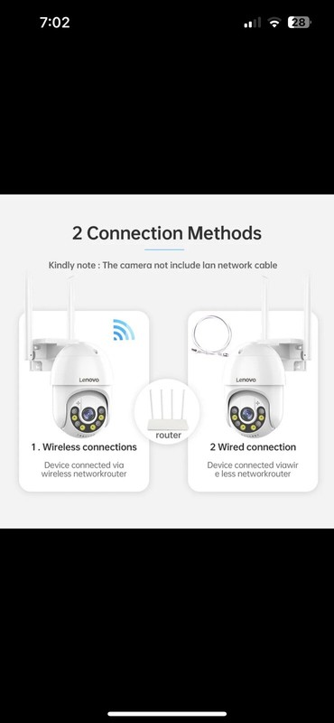 Lenovo 5mp Wi-Fi Camera Audio CCTV Surveillance Outdoor 4x Digital Zoom Night gallery