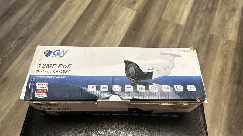 GW Security 12MP PoE Bullet IP Camera 3.6-10mm Varifocal Lens