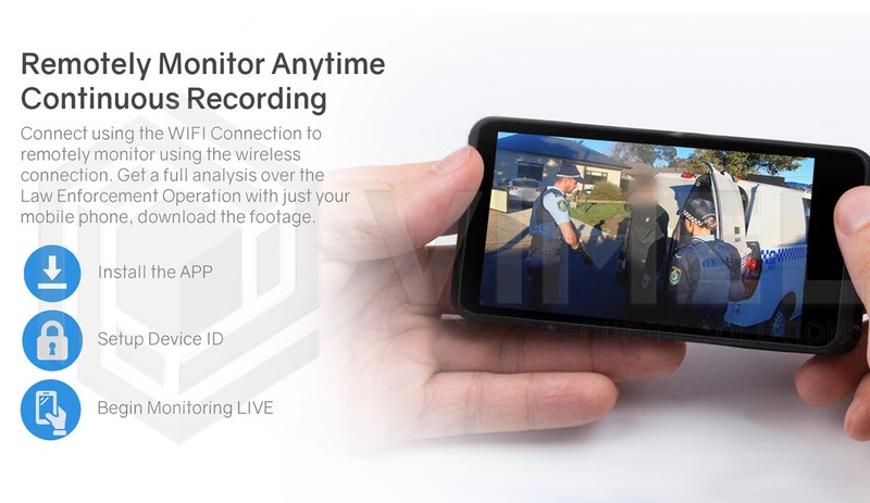 Police Camera Wireless Body Security Guard WIFI 32Mpx ULTRA HD 2K Wearable gallery
