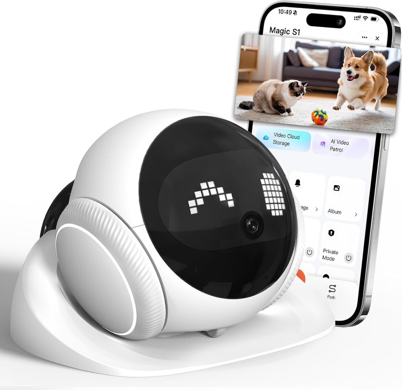 Moving Pet Robot Camera 1080P Auto Tracking Night Vision
