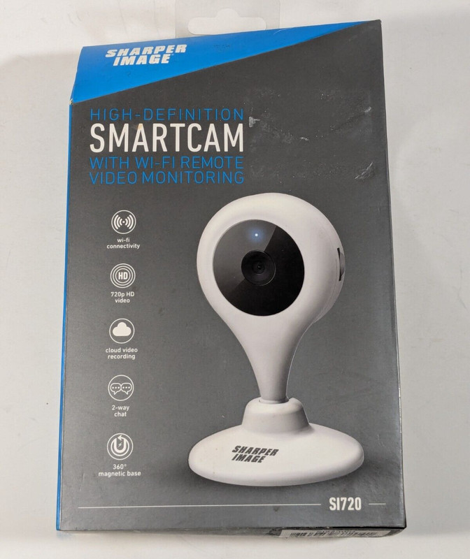 SHARPER IMAGE HIGH DEF HD 720p SMARTCAM W/ WI-FI REMOTE VIDEO MONITORING- Sealed gallery