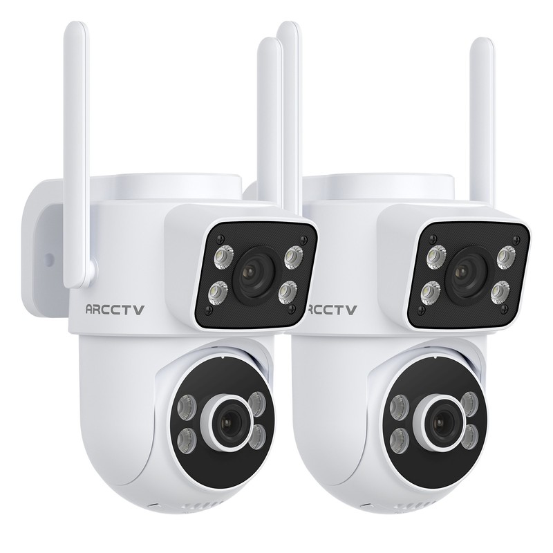 ARCCTV 4MP Wireless Pan/Tilt Security Camera Outdoor WiFi 2 Way Audio Dual Lens