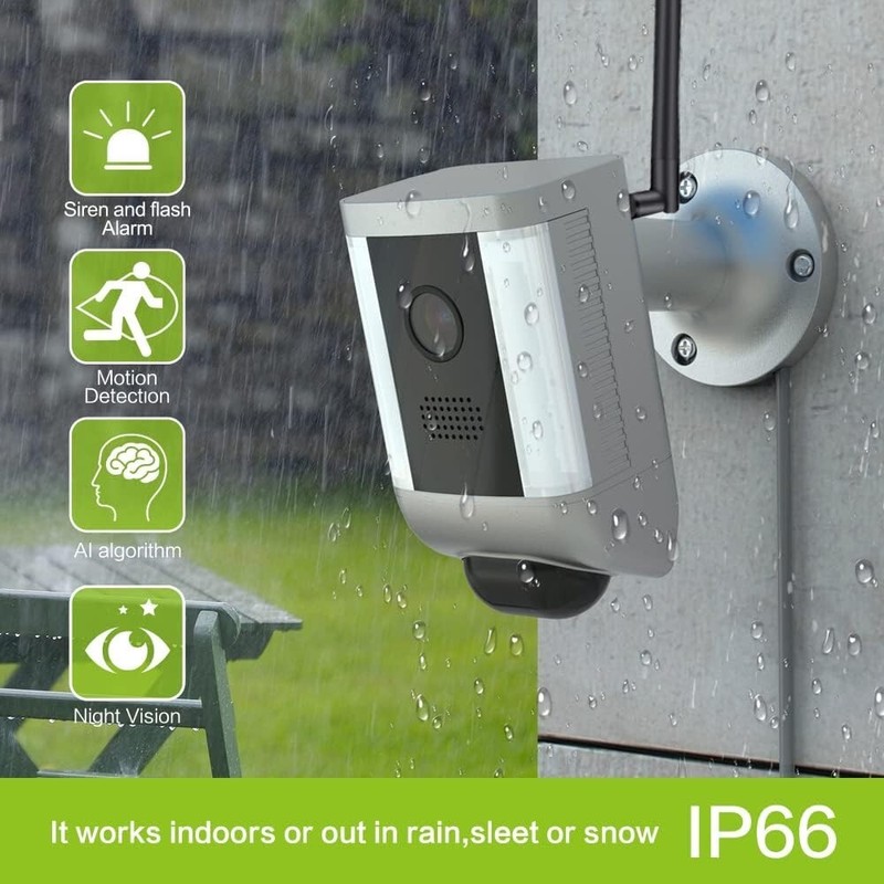 Spotlight Outdoor Home Security Camera, HD 1080P Surveillance w/ Motion Detector gallery