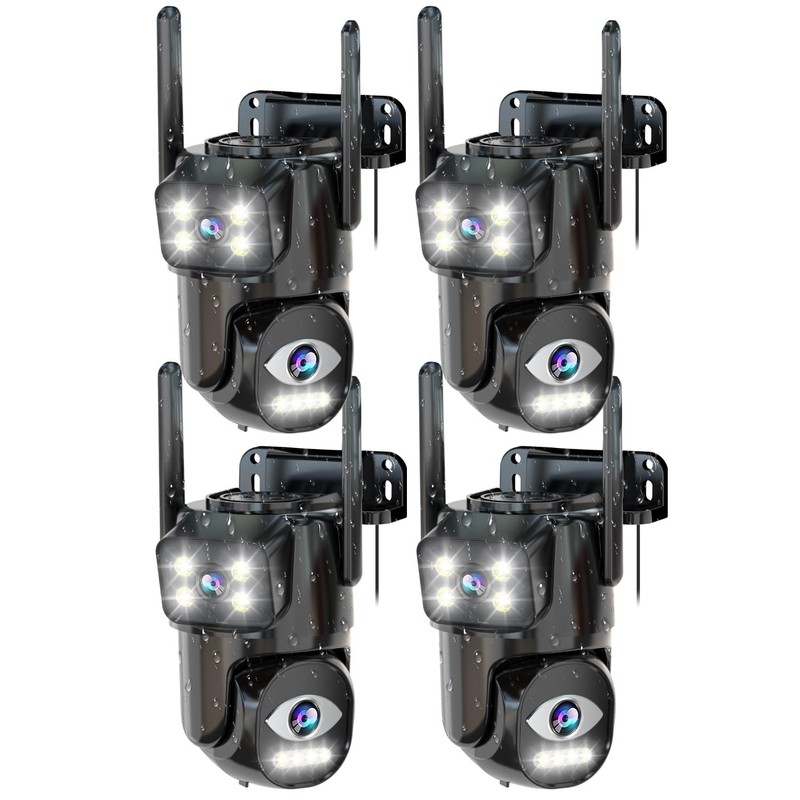 Dual Lens WiFi Security Camera Outdoor,5G/2.4G PTZ Outdoor Auto Tracking,HOM …