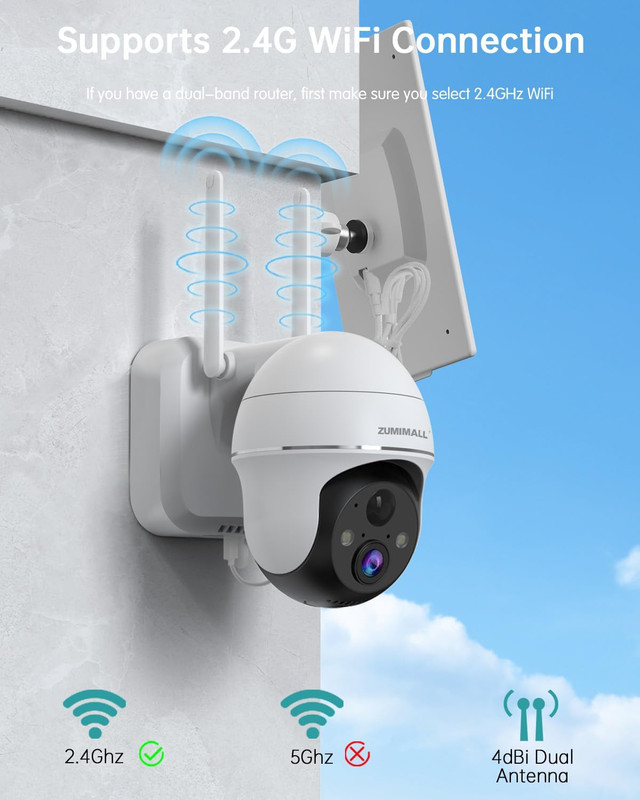 4-Pack 2K Solar Security Cameras, 360° View, Night Vision, AI Alerts gallery
