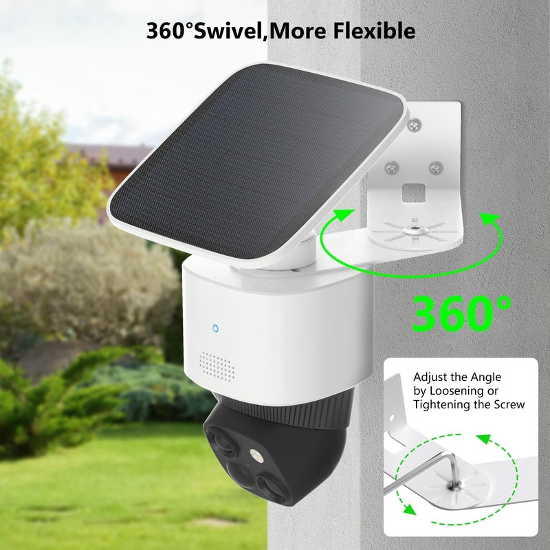 2Pack Adjustable Corner Mount Bracket for Eufy Security SoloCam 2 Pack, White gallery