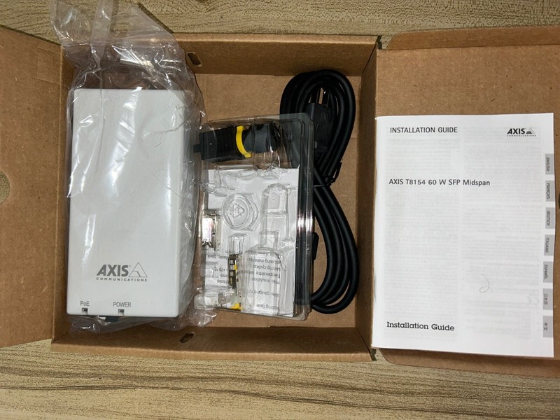 Axis T8154 60w PoE SFP Midspan. Compact, Plug-Play Media Converter W PoE gallery