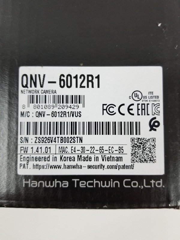 Hanwha Techwin QNV-6012R1 Wisenet 2MP Network Dome Camera Vandal Resistant NEW gallery
