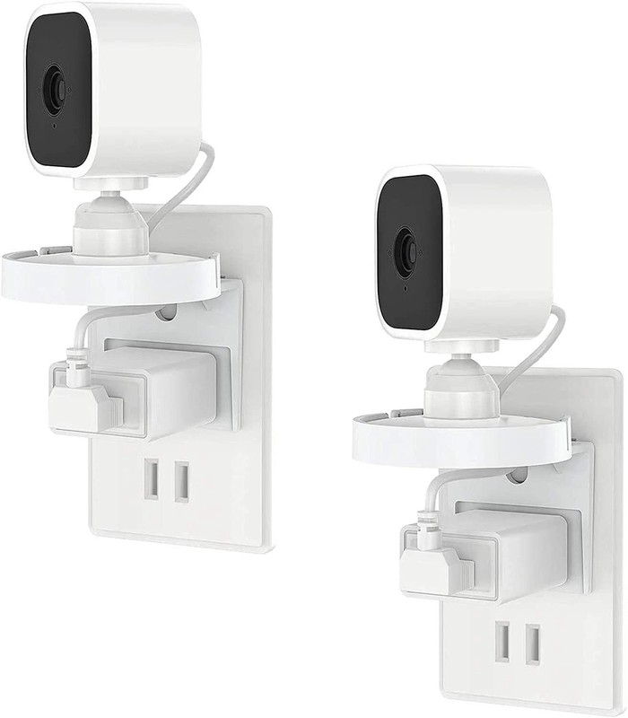 2 Pack Blink Mini Outlet Wall Mount 360 Degree Swivel Ac Outlet Wall Plug Mount
