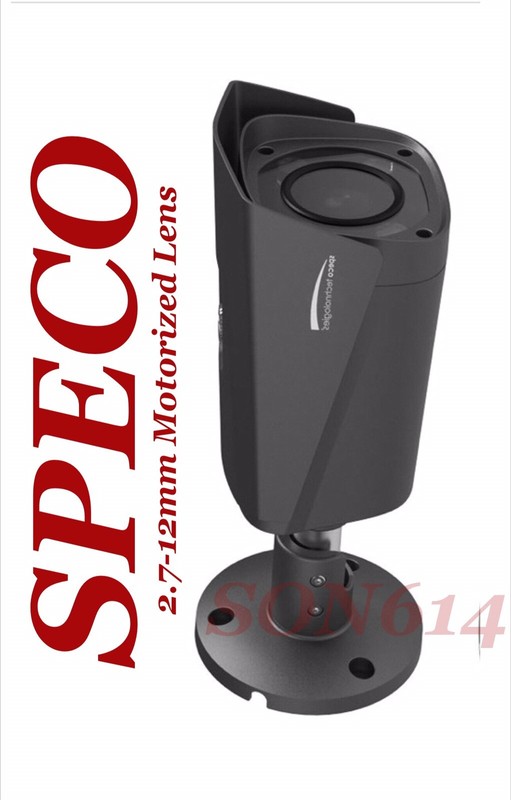 SPECO O3VFBM Security IP Color Camera 3MP 2.7-12mm Motorized Lens IR D/N TESTED!