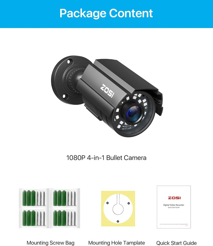 1080P CCTV Camera Outdoor Indoor Hybrid 4 in 1 HD TVI/CVI/AHD/CVBS Home Security gallery