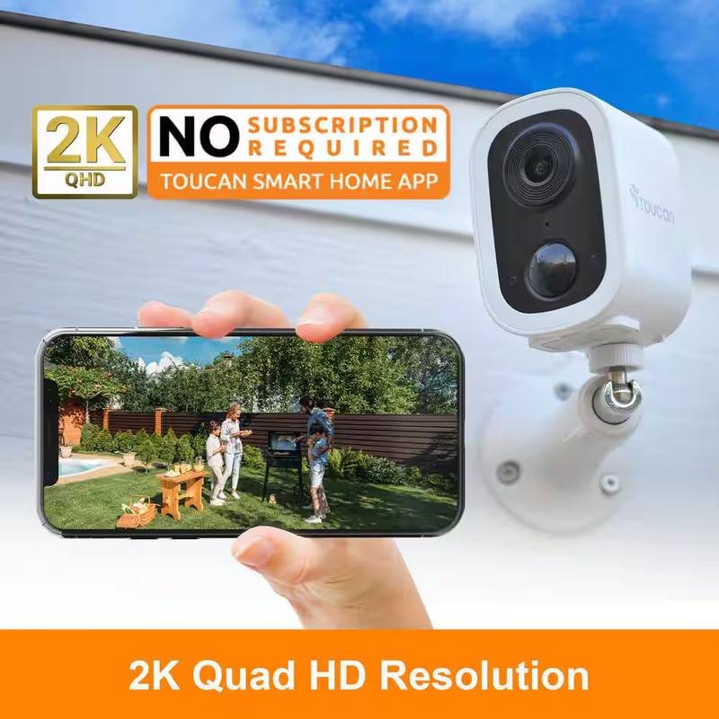 S4 Wireless Battery Operated Li-Ion 2K Security Camera with No Monthly Fee Requi gallery