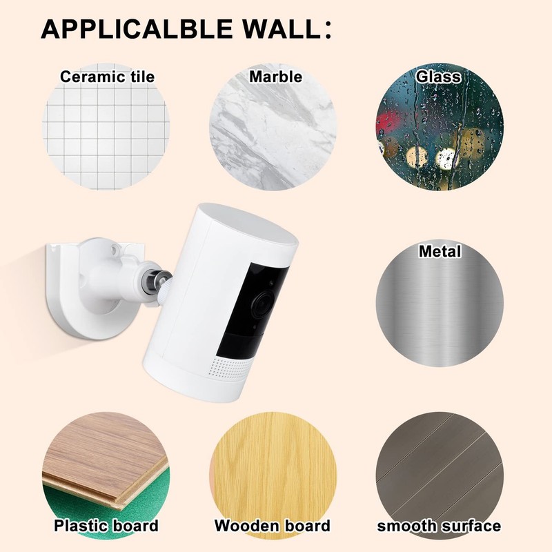 Strong Adhesive Wall Mount For Ring Camera&stick Up Cam Batteryindoor Outdoor Mo gallery