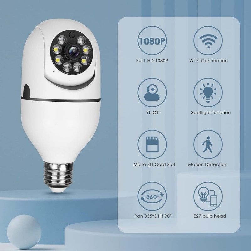 Security Camera 2Pk Wireless Wifi Outdoor IP 360 Motion Detect 2Way Alarm Audio gallery