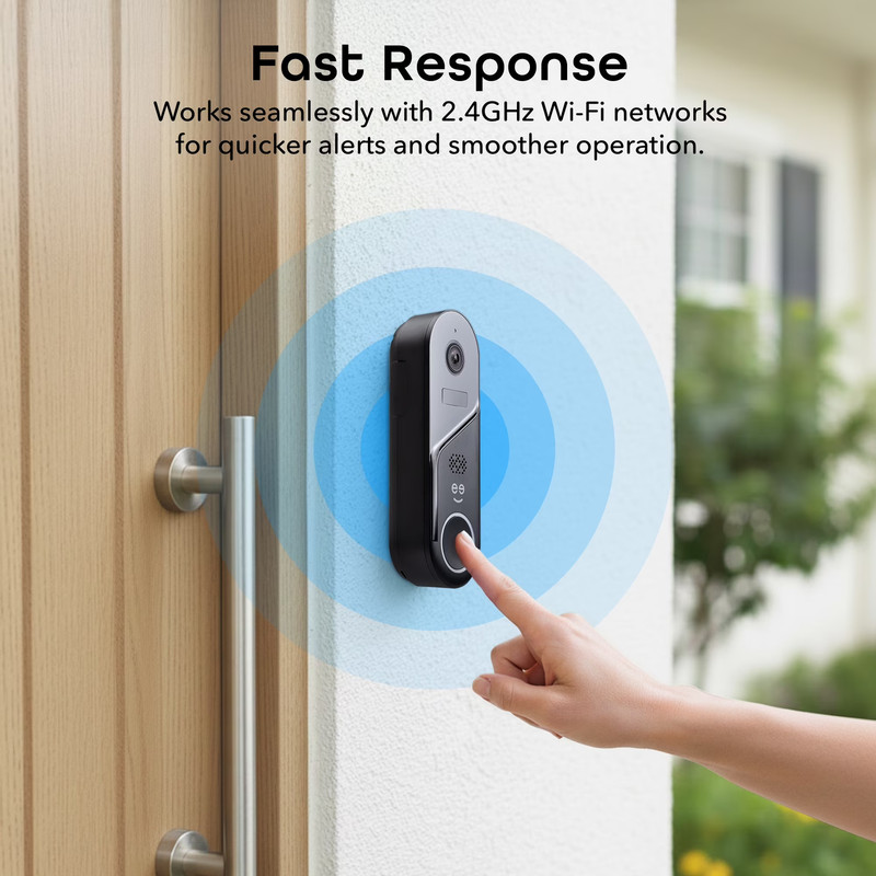 Halo Smart Doorbell Camera, 3MP HD, Battery or Wired, Night Vision gallery