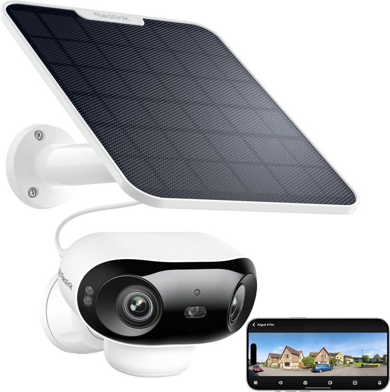 Argus 4 Pro 4K Solar Camera Outdoor Wireless, 180° Dual-Lens 8MP Camera for H... gallery