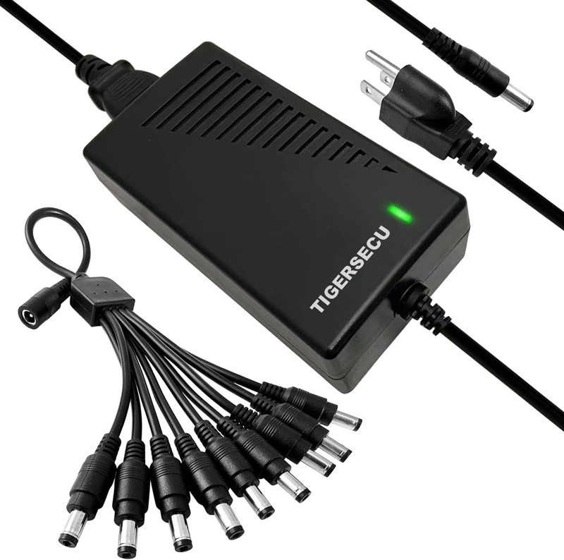 Security Camera Power Supply 12V 5A with 9-Way Splitter for CCTV Cameras gallery