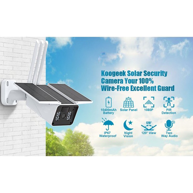 Camera Monitor 2MP Home Security System Wireless Outdoor Solar Battery 2way Talk