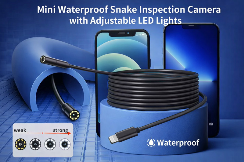 Mini Flexible Endoscope Camera Snake Rope Inspection Camera for Tight Spaces