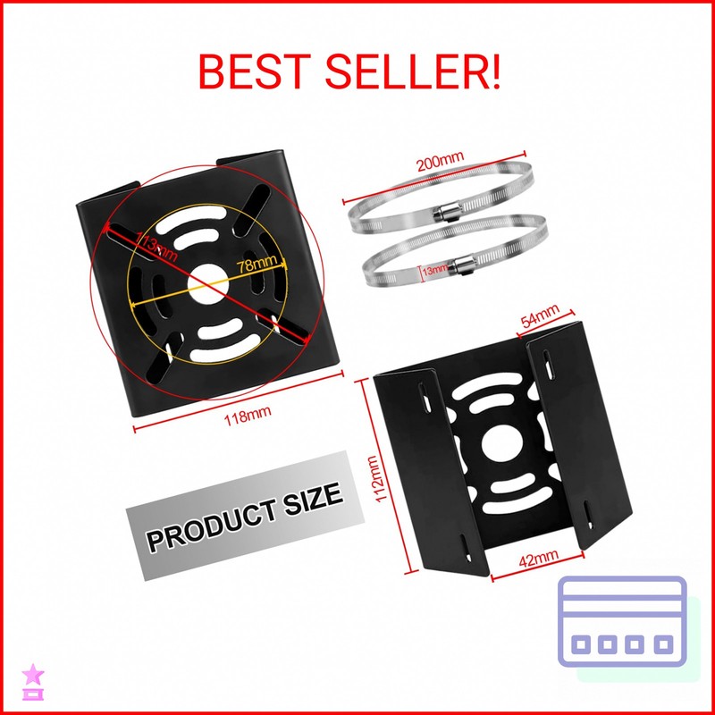 Universal Vertical Pole Mount Adapter Bracket for CCTV Security Camera PTZ Dome gallery