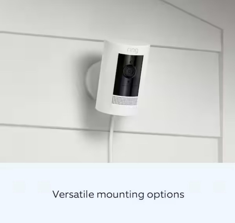 Ring Stick Up Cam Plug-In 1080p Wi-Fi Indoor/Outdoor White, Two-Way Audio gallery