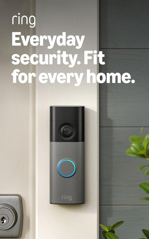 Ring - Battery Doorbell (newest model) Retinal 2K with wide-angle video