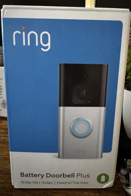 Ring Doorbell Plus Battery-Powered Video Doorbell Camera **OPEN BOX – Read Desc
