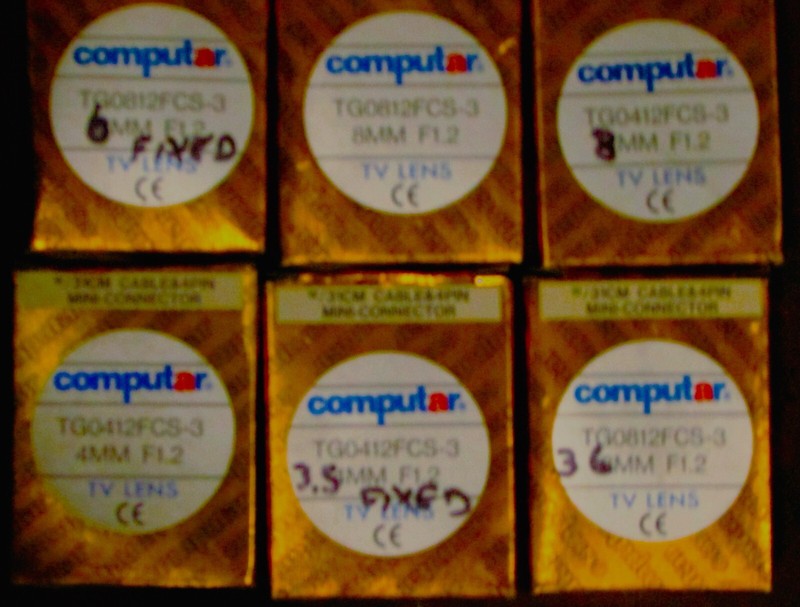 CAMERA LENSES - HOME SURVEILLANCE ASST. MAGNIFICATIONS QTY OF 15 gallery