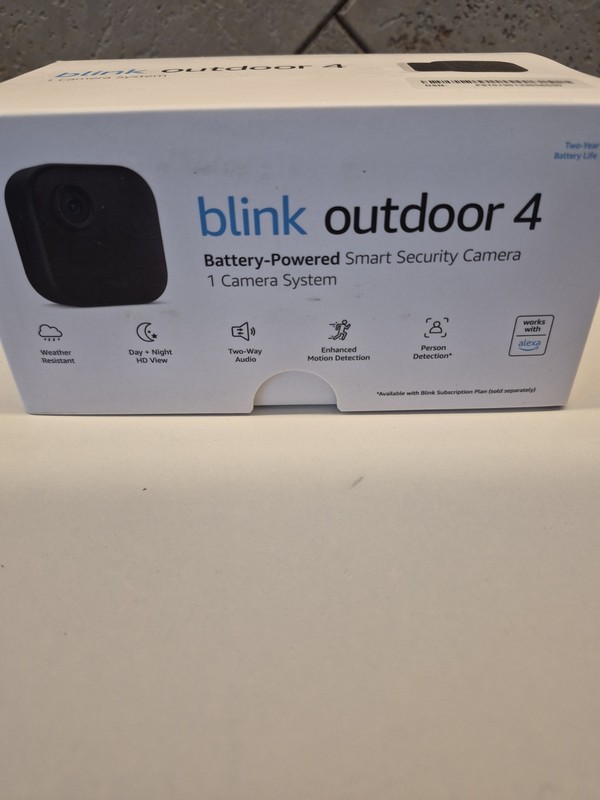 Blink Outdoor 4 1080p Wi-Fi Camera Security, New In Sealed Box, 2 Way Audio,