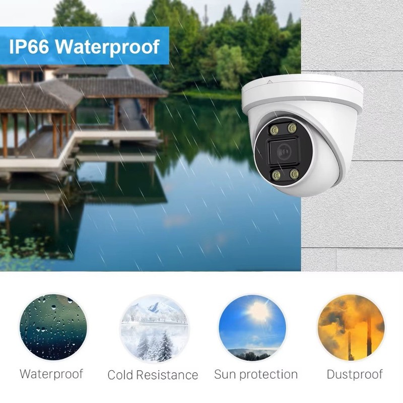 4K Ultra HD Resolution 8MP Outdoor Dome Camera with Color Night Vision gallery