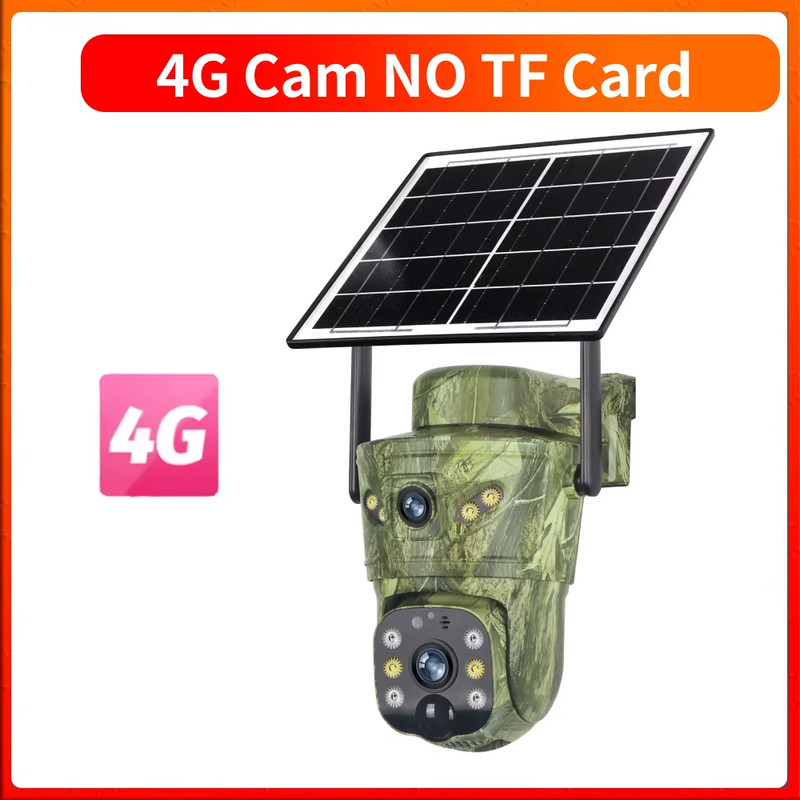 8MP 4G Outdoor Solar Camera WiFi Solar Hunting Camera 4G Trail Camera PIR Detect gallery