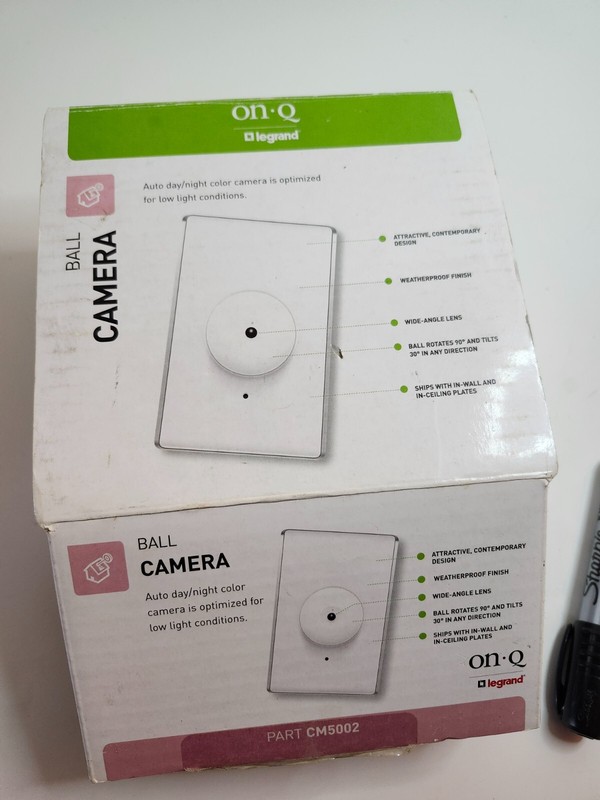 Legrand – On-Q Ball Camera (CM5002-WH) – NIB!!