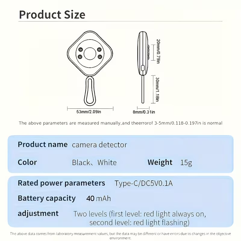 Mini Anti-Spy Camera Detector gallery
