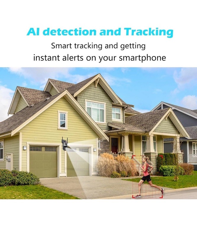 6MP Security Camera Outdoor, Dual Lens Outside Cameras AI Tracking, Color Night gallery