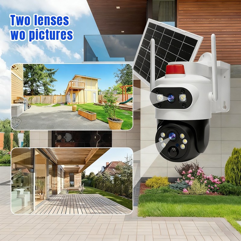 Camara De Seguridad Solar Inalambricas Para Exterior Con Vision Nocturna y Audio gallery