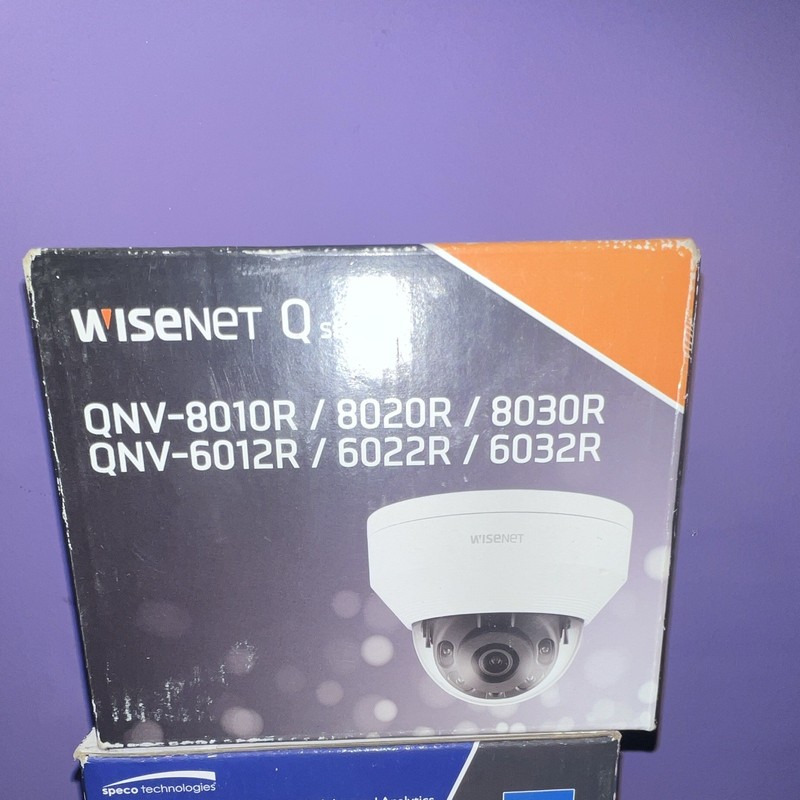 Wisenet Q Series QNV-6012R1 IP Wired Dome Security Camera, White, Color