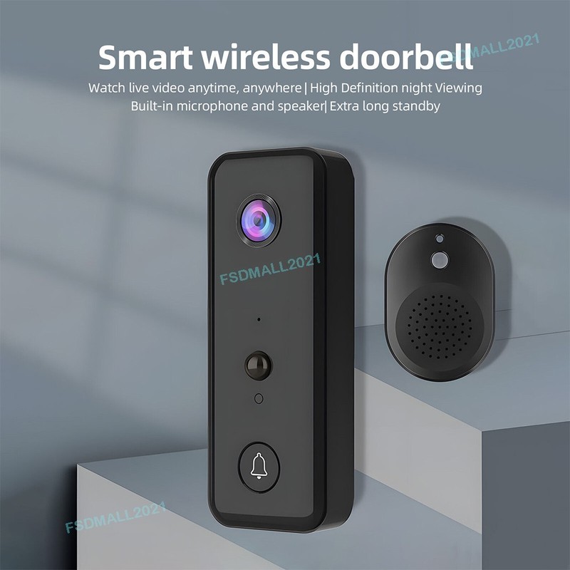 Smart Wireless WiFi Doorbell Intercom Video Camera Door Ring With Chime Security gallery