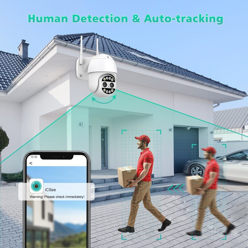 Unitoptek 8MP 4K PTZ IP Camera Wifi Security Outdoor Dual Lens 8X Zoom Camera gallery
