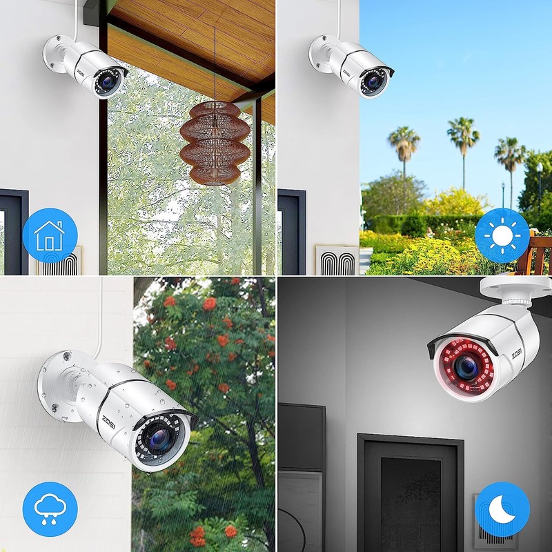 ZOSI 2.0MP 120ft 1080P Night Vision CCTV Security Outdoor TVI Bullet Camera gallery