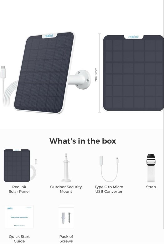 Reolink 6W Solar Panel 2 Non-Stop Power Supply In White Lot of 15 gallery