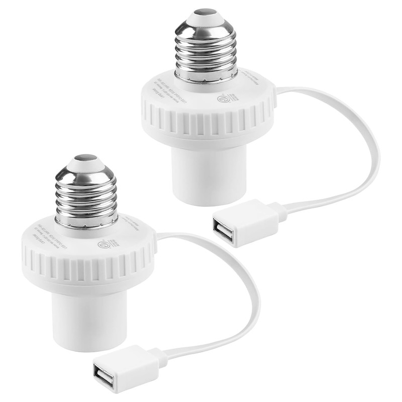 2 Pack Lamp Socket Power Adapter for Wyze Cam V3/V4/V3 Pro/Og,Wyze Cam Pan V3, E gallery