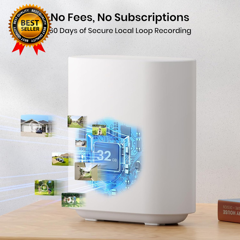Security Cameras Outdoor Wireless 4 Cam-Kit No Subscription Solar-Powered Home gallery
