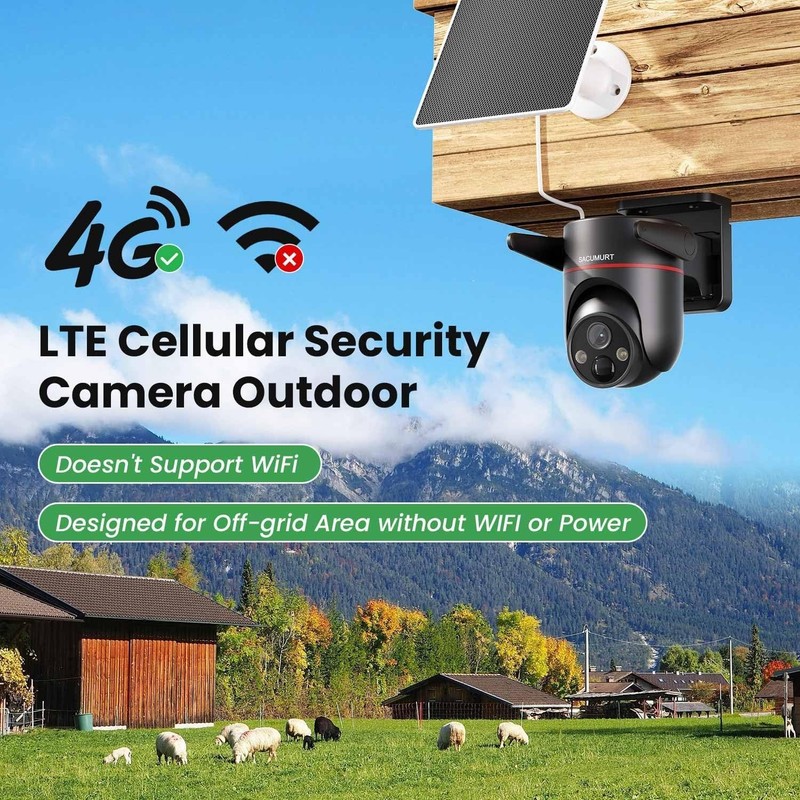 4G LTE Cellular Camera No WiFi Solar Powered Camera 2K Color Night Vision gallery