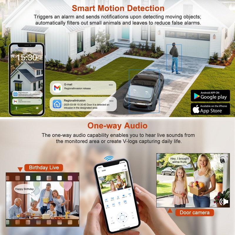 4MP 2.8/3.6mm Wide Angle Lens HD Audio POE Dome Camera ColorVu Camera for NVR gallery