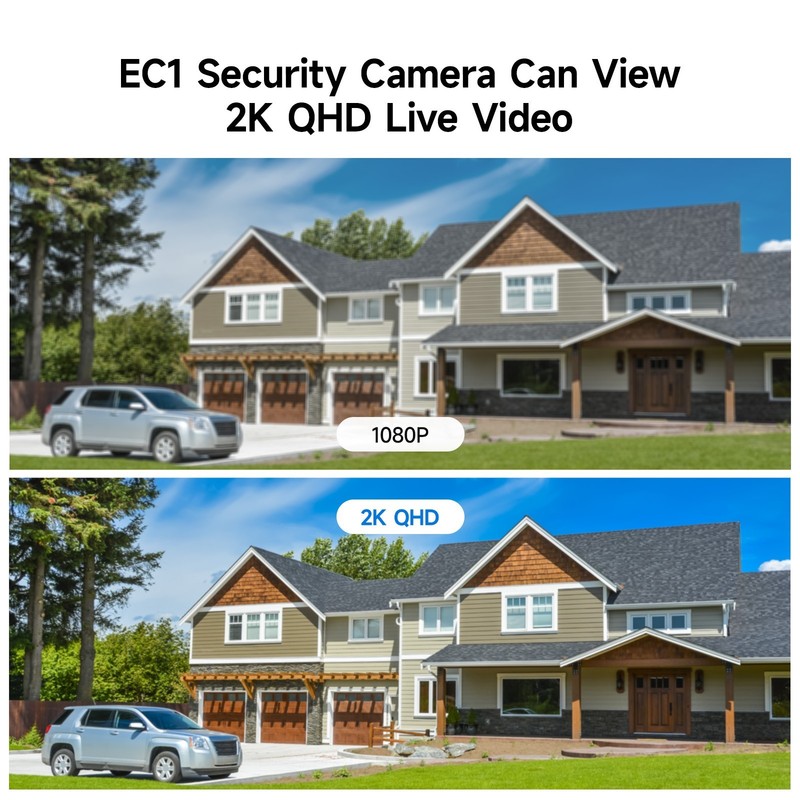 EDILOCA 2K Wireless Outdoor Camera 300° Pan Battery PIR Detect Night Vision gallery