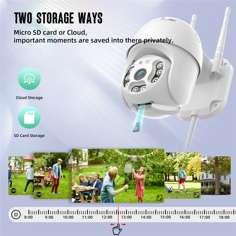 Outdoor WIFI Camera Wireless 1080P IP CCTV PTZ Home Security Remote Monitor gallery